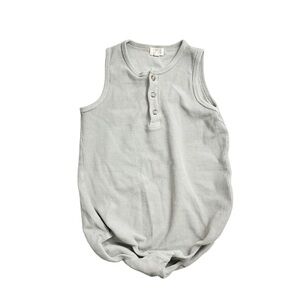 The Simple Folk gray waffle romper